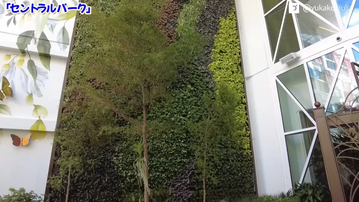 セントラル・パークの本物の植物の壁
